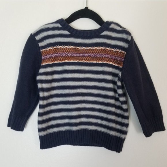 Gymboree Other - Gymboree Sweater Striped Knit Navy Blue 18-24 mos
